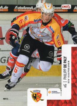 2017-18 Playercards (DEL2) #196 Philipp De Paly Front
