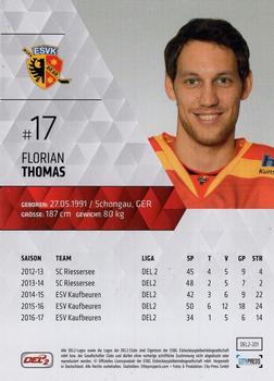 2017-18 Playercards (DEL2) #201 Florian Thomas Back