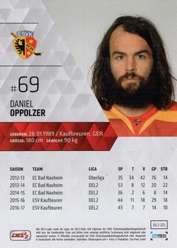 2017-18 Playercards (DEL2) #203 Daniel Oppolzer Back
