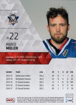2017-18 Playercards (DEL2) #217 Marco Muller Back