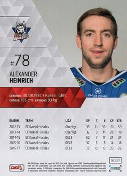 2017-18 Playercards (DEL2) #227 Alexander Heinrich Back