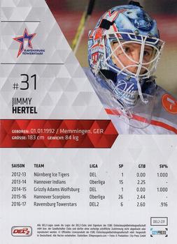 2017-18 Playercards (DEL2) #231 Jimmy Hertel Back