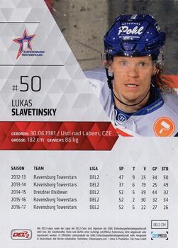 2017-18 Playercards (DEL2) #234 Lukas Slavetinsky Back