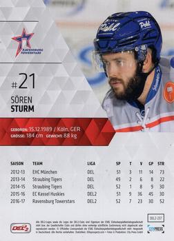 2017-18 Playercards (DEL2) #237 Soren Sturm Back