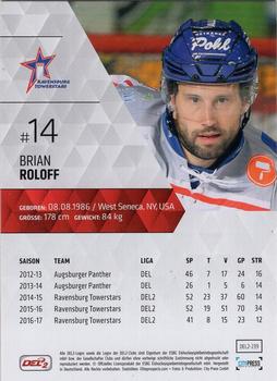 2017-18 Playercards (DEL2) #239 Brian Roloff Back