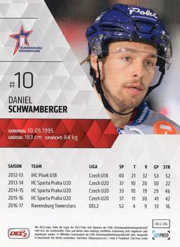 2017-18 Playercards (DEL2) #DEL2-246 Daniel Schwamberger Back