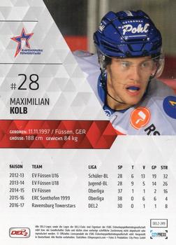 2017-18 Playercards (DEL2) #249 Maximilian Kolb Back