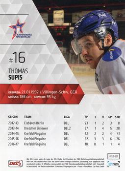 2017-18 Playercards (DEL2) #251 Thomas Supis Back