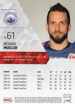 2017-18 Playercards (DEL2) #DEL2-256 Richard Mueller Back