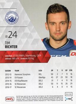 2017-18 Playercards (DEL2) #DEL2-266 Tim Richter Back