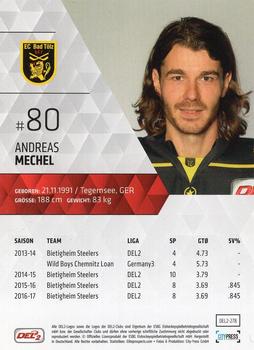 2017-18 Playercards (DEL2) #278 Andreas Mechel Back