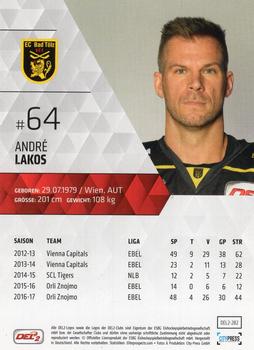2017-18 Playercards (DEL2) #282 Andre Lakos Back