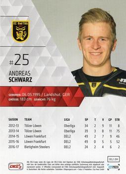 2017-18 Playercards (DEL2) #284 Andreas Schwarz Back