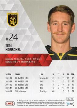 2017-18 Playercards (DEL2) #DEL2-290 Tom Horschel Back