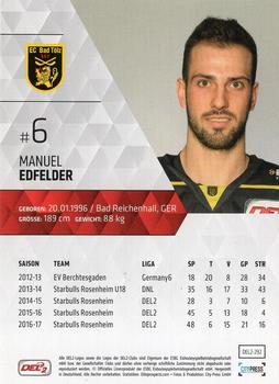 2017-18 Playercards (DEL2) #292 Manuel Edfelder Back
