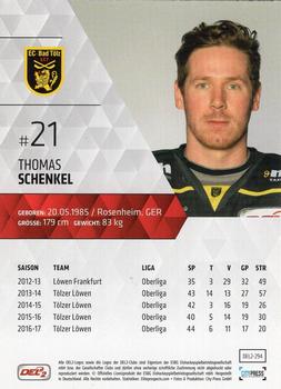 2017-18 Playercards (DEL2) #294 Thomas Schenkel Back