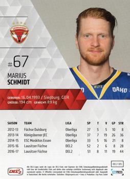2017-18 Playercards (DEL2) #305 Marius Schmidt Back