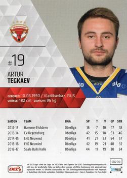 2017-18 Playercards (DEL2) #310 Artur Tegkaev Back
