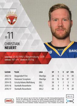 2017-18 Playercards (DEL2) #311 Christian Neuert Back