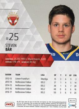 2017-18 Playercards (DEL2) #DEL2-313 Steven Bar Back