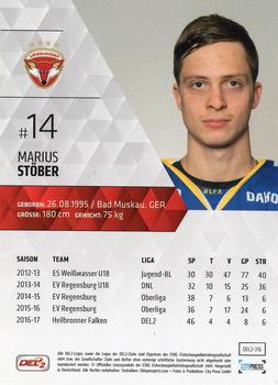 2017-18 Playercards (DEL2) #316 Marius Stober Back