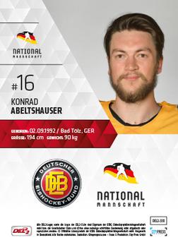 2017-18 Playercards (DEL2) #330 Konrad Abeltshauser Back