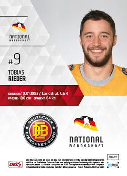 2017-18 Playercards (DEL2) #333 Tobias Rieder Back