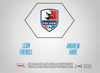 2017-18 Playercards (DEL2) #343 Leon Frensel / Andrew Hare Back