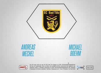 2017-18 Playercards (DEL2) #349 Andreas Mechel / Michael Boehm Back