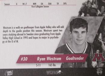 1998-99 Minnesota Golden Gophers (NCAA) #NNO Ryan Westrum Back