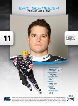 2009-10 Playercards Premium Serie (DEL) - Ice Carvers #IC04 Eric Schneider Back