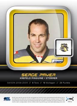2009-10 Playercards Premium Serie (DEL) - Frozen Forces #FF11 Serge Payer Back