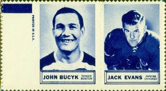 1961-62 Topps - Stamp Pairs #NNO John Bucyk / Jack Evans Front