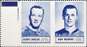 1961-62 Topps - Stamp Pairs #NNO Albert Langlois / Ron Murphy Front