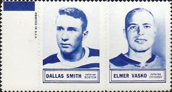 1961-62 Topps - Stamp Pairs #NNO Dallas Smith / Elmer Vasko Front