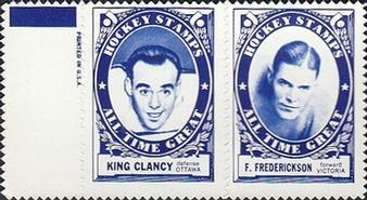 1961-62 Topps - Stamp Pairs #NNO King Clancy / Frank Fredrickson Front