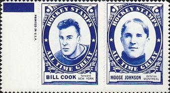 1961-62 Topps - Stamp Pairs #NNO Bill Cook / Moose Johnson Front
