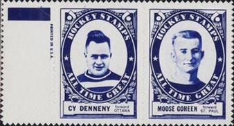 1961-62 Topps - Stamp Pairs #NNO Cy Denneny / Moose Goheen Front