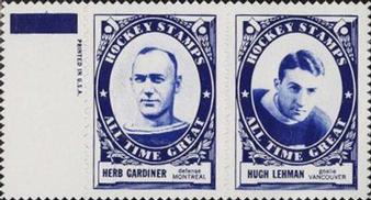 1961-62 Topps - Stamp Pairs #NNO Herb Gardiner / Hugh Lehman Front