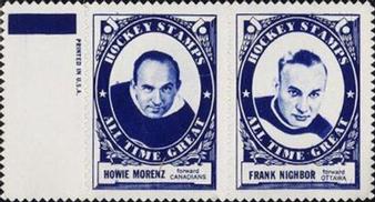 1961-62 Topps - Stamp Pairs #NNO Howie Morenz / Frank Nighbor Front