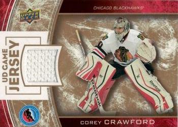 2014 Upper Deck NHL Hockey Hall of Fame Game Jerseys #HHOF-CC Corey Crawford Front
