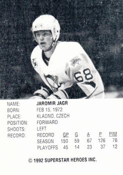 1992-93 SuperStar Heroes #NNO Jaromir Jagr Back