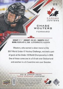 2018 Upper Deck Fall Expo #22 Chase Wouters Back
