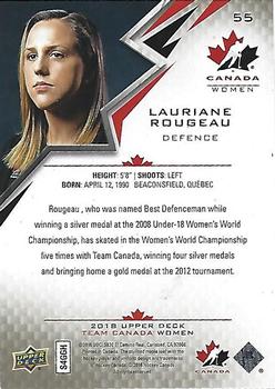 2018 Upper Deck Fall Expo #55 Lauriane Rougeau Back