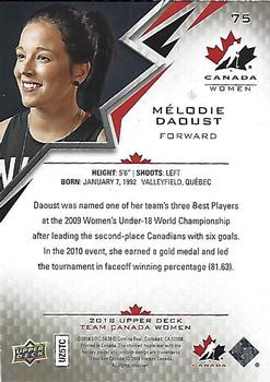 2018 Upper Deck Fall Expo #75 Melodie Daoust Back
