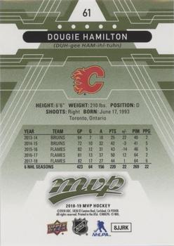 2018-19 Upper Deck MVP - Green Script #61 Dougie Hamilton Back