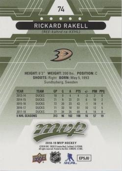 2018-19 Upper Deck MVP - Green Script #74 Rickard Rakell Back