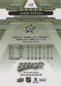 2018-19 Upper Deck MVP - Green Script #147 Jason Spezza Back