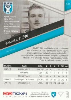 2018-19 SportZoo Tipsport Liga #052 Samuel Bucek Back