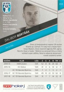 2018-19 SportZoo Tipsport Liga #053 Dalibor Bortnak Back